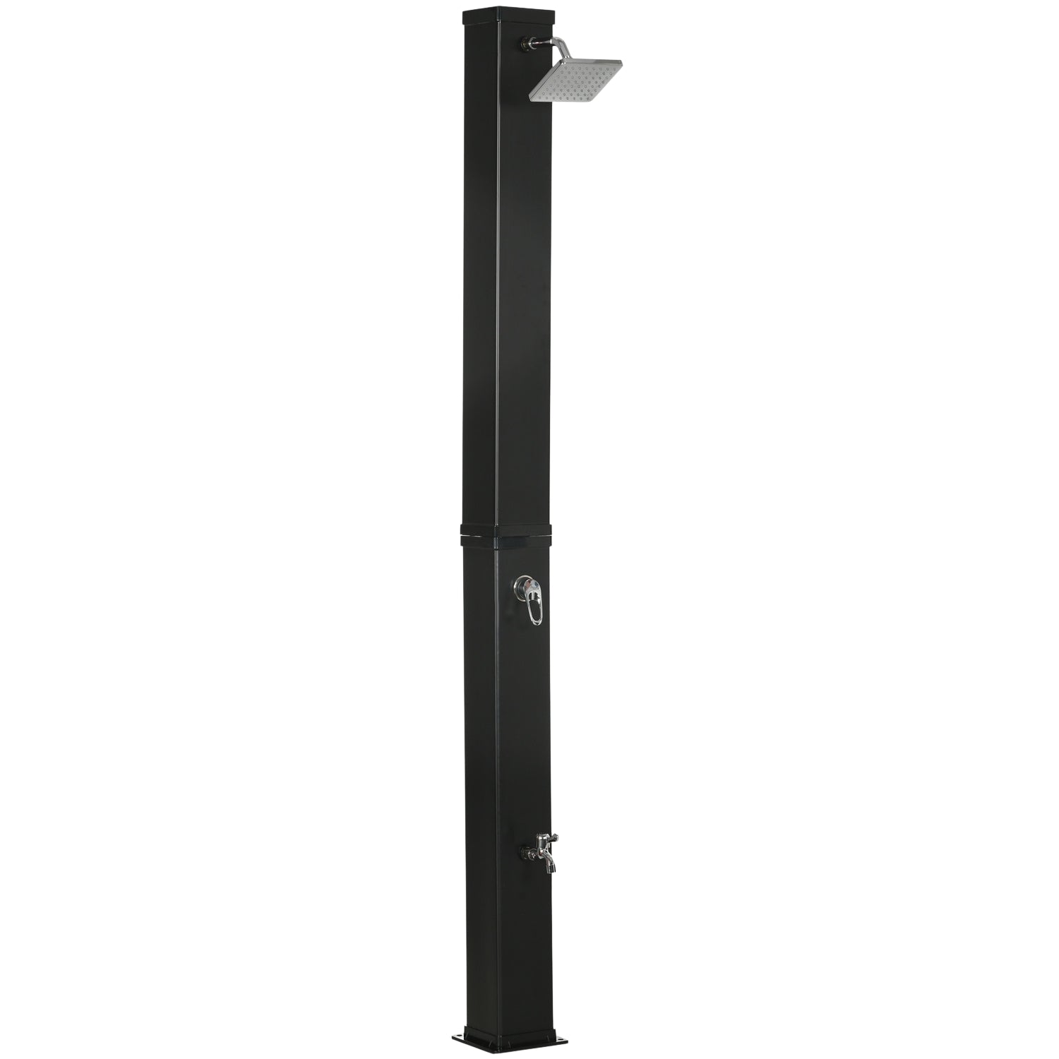 Buitendouche op zonne-energie 40L, voet- en regendouche, 60°C water