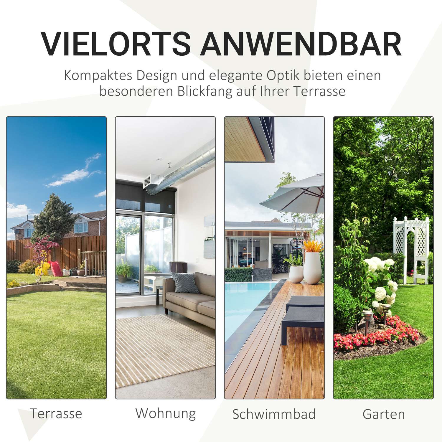 Polyrattan Ligbed voor Buiten - inklapbare luifel, crème 171x180x155cm