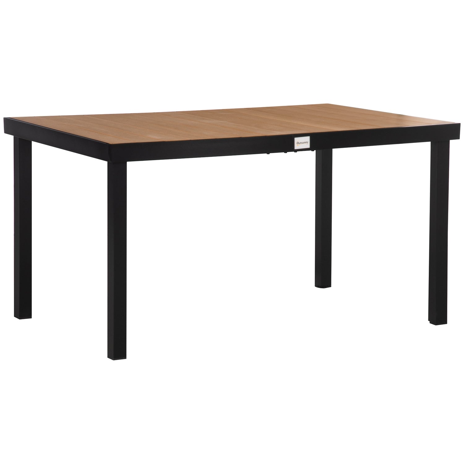 Buiten eettafel voor 6 personen – onderhoudsvriendelijk aluminium, 140x90x74 cm