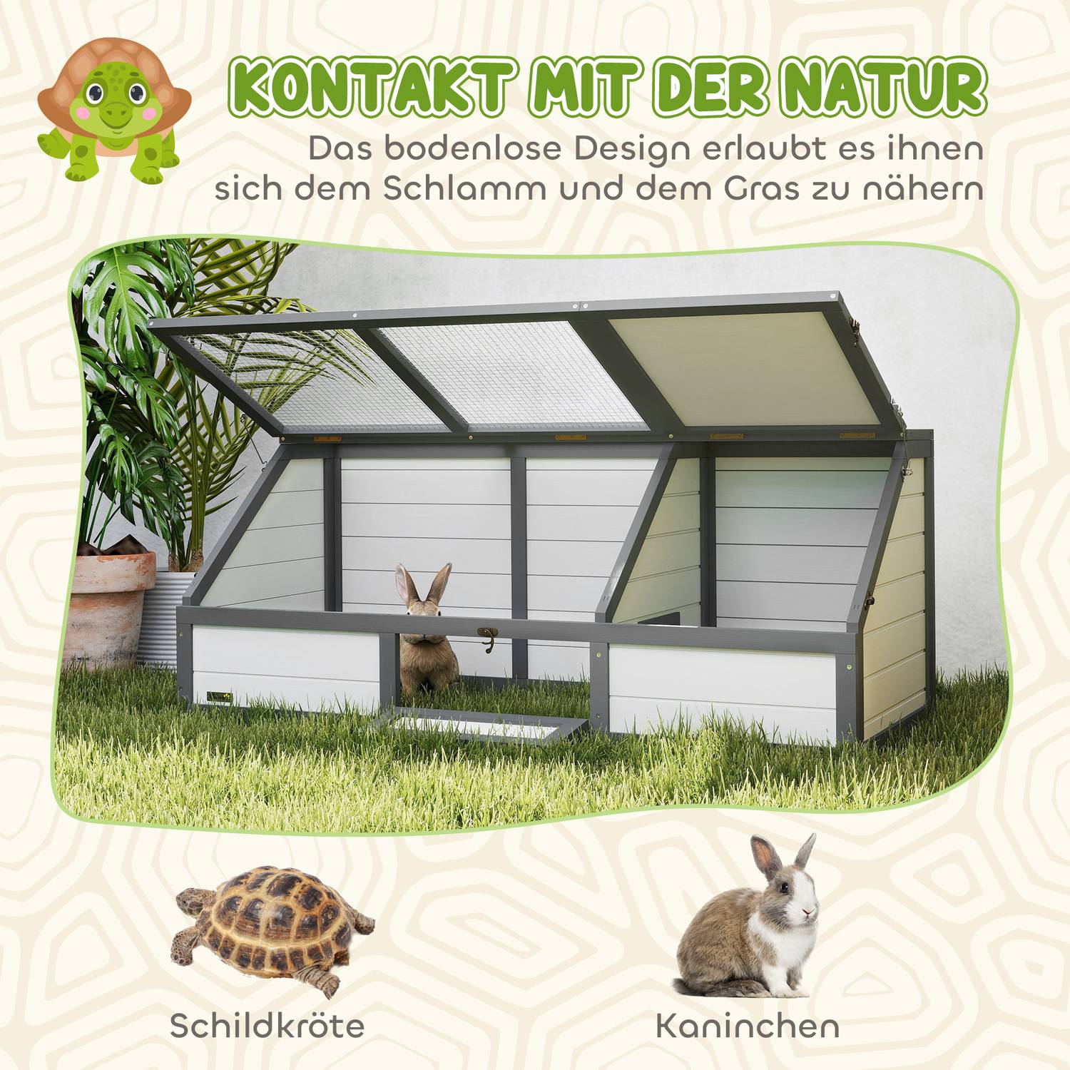 Utomhussköldpaddsgård, bottenlös, enkel åtkomst