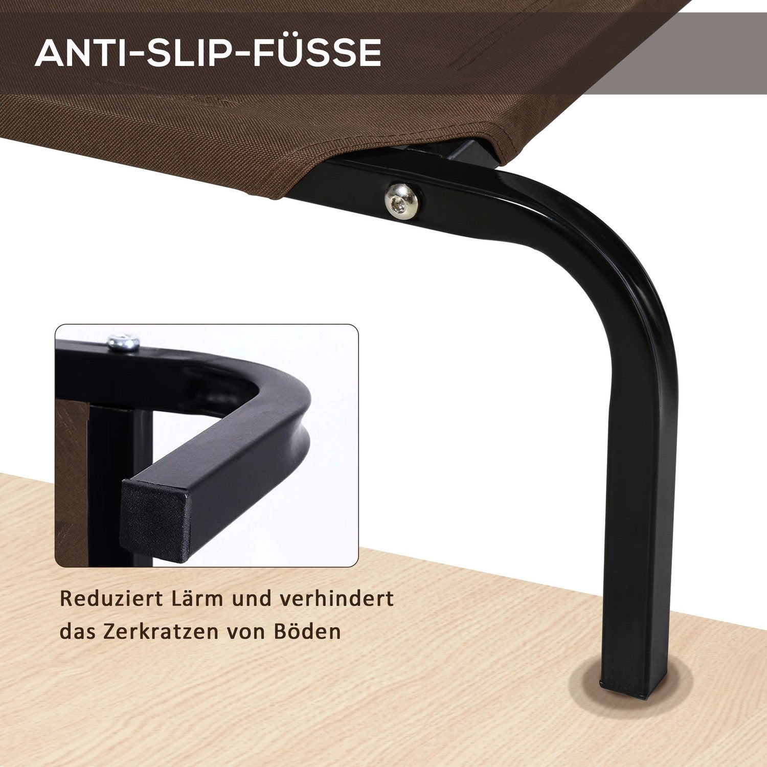 Huisdierenbed voor buiten - Netstof, metalen frame, 130x80x20 cm