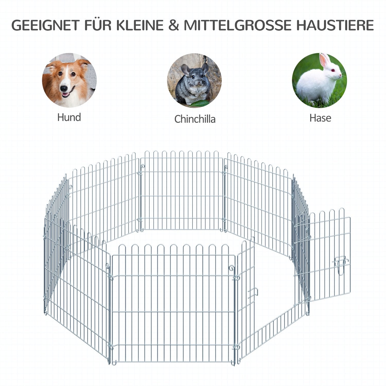 Outdoor puppyrenhek, 8 panelen, B63 x H60 cm
