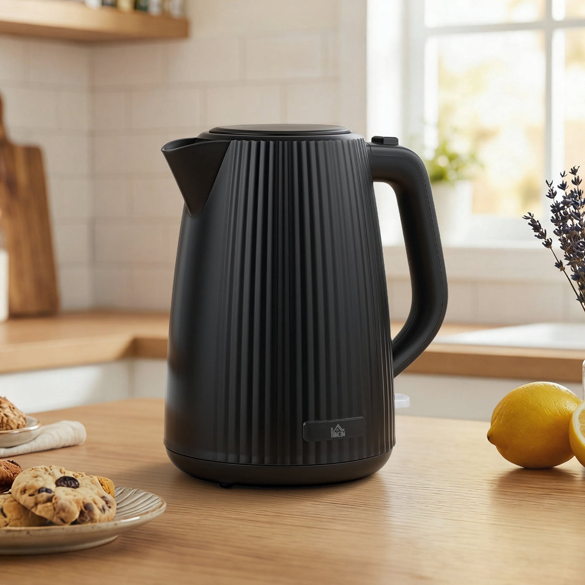 Waterkoker, inhoud 1,7 l, automatische uitschakeling, zwart