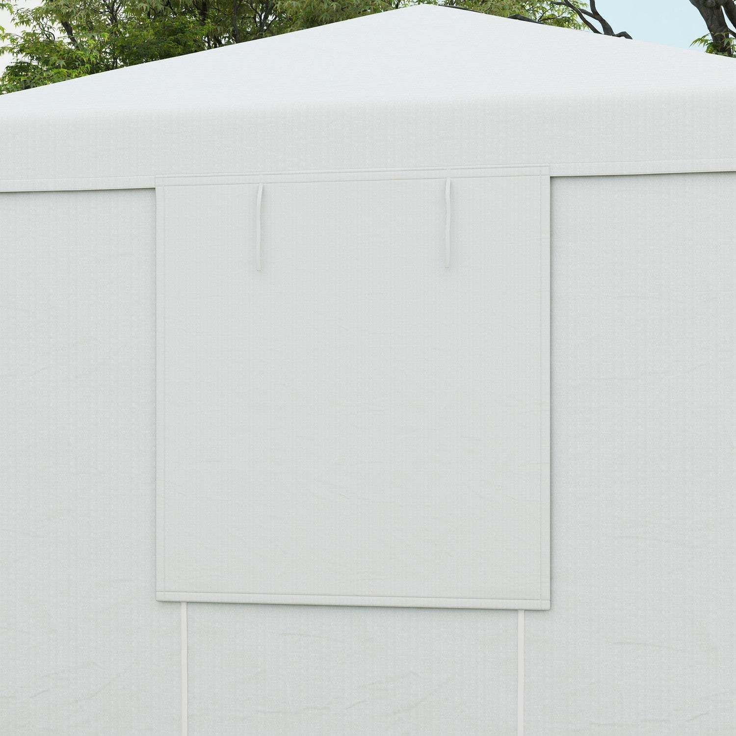 Waterdicht prieel dak met 2 zijwanden, wit