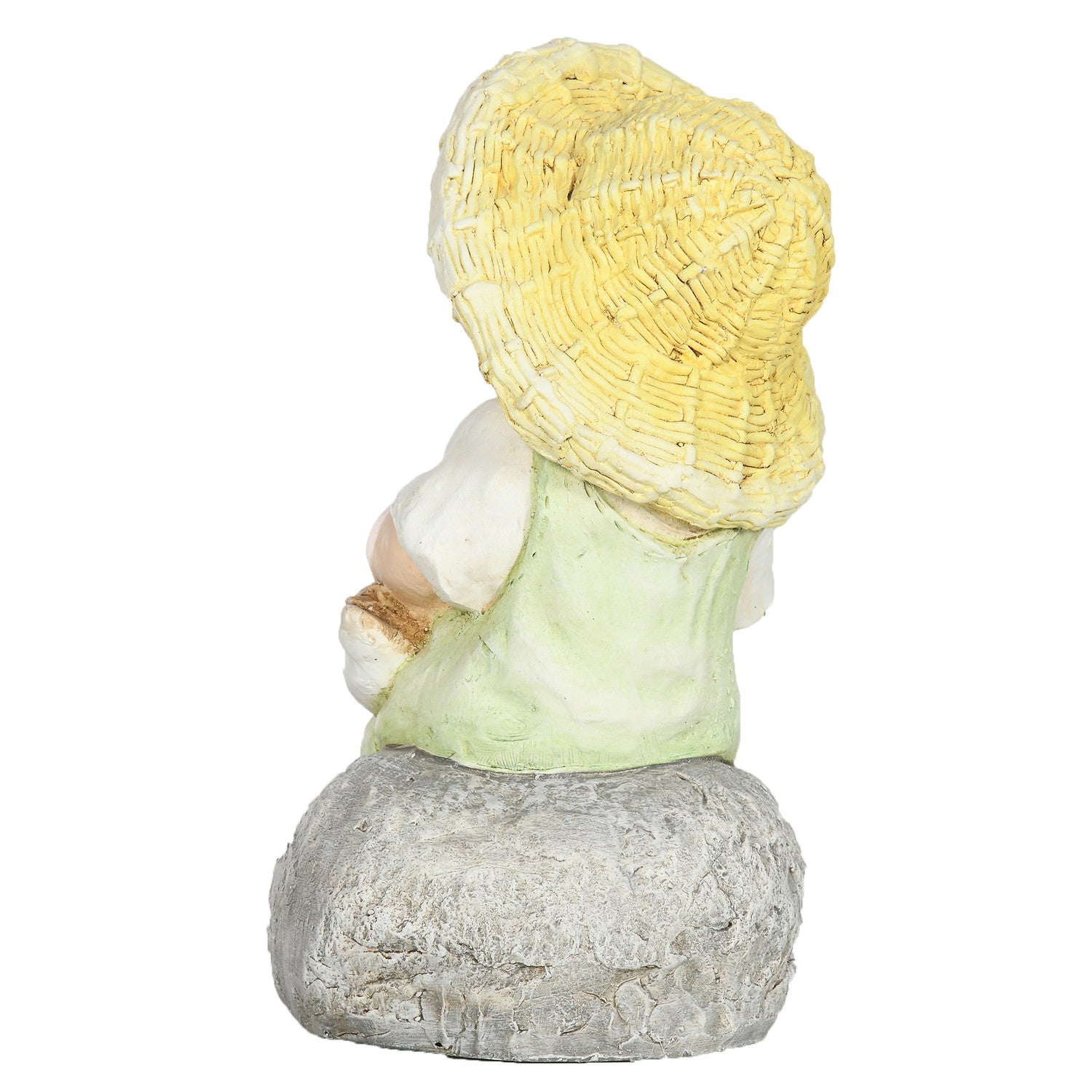 Weerbestendige 43 cm strooien hoed Jongen Tuinbeeld Decoratie