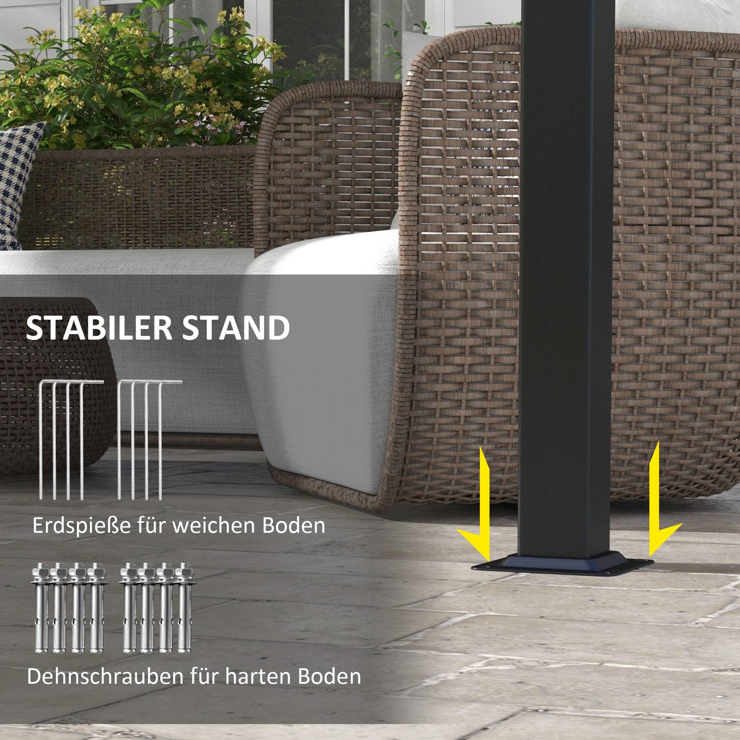 Weerbestendige Gazebo Pergola 3,5x3m – Donkergrijze terrasoverkapping