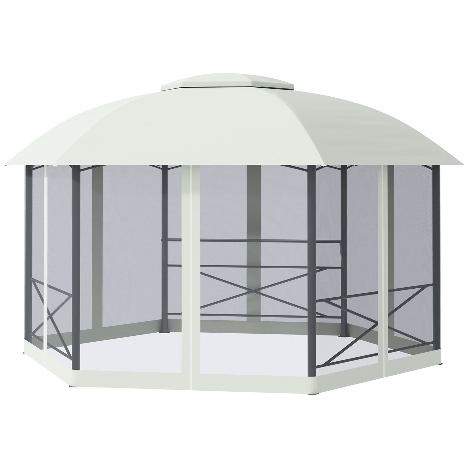 Weerbestendige 4x5M tuinpaviljoentent, staal & polyester