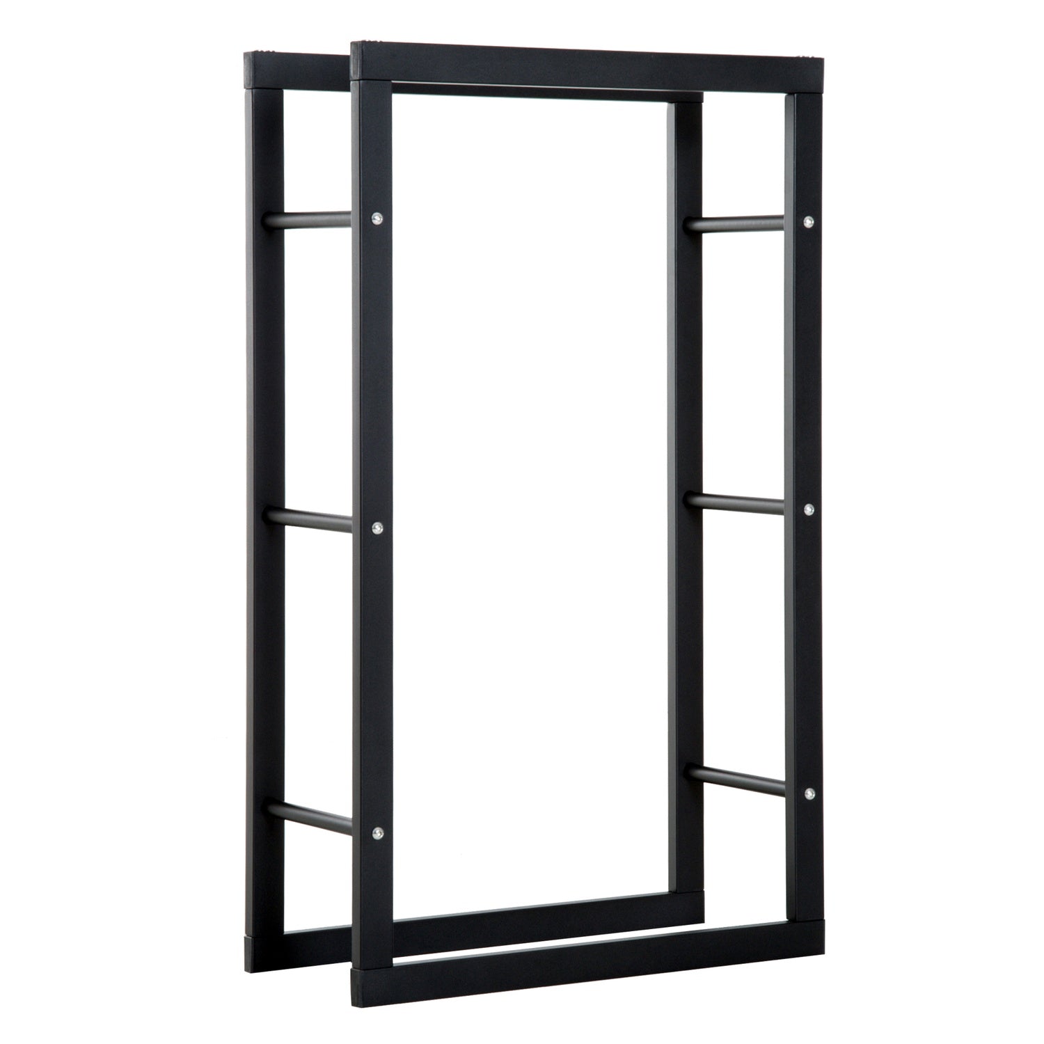 Houtrek van staal, 100 kg draagvermogen, zwart, 60x25x100 cm