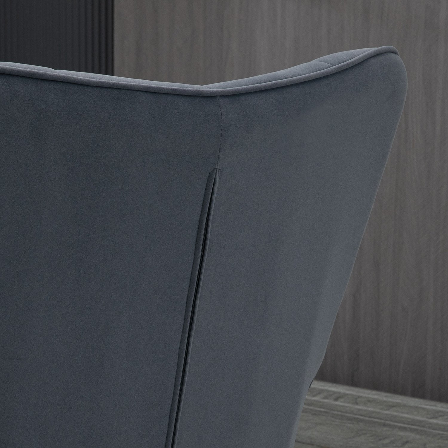 Velvet Relax Chair met armleuning en voetenbankje