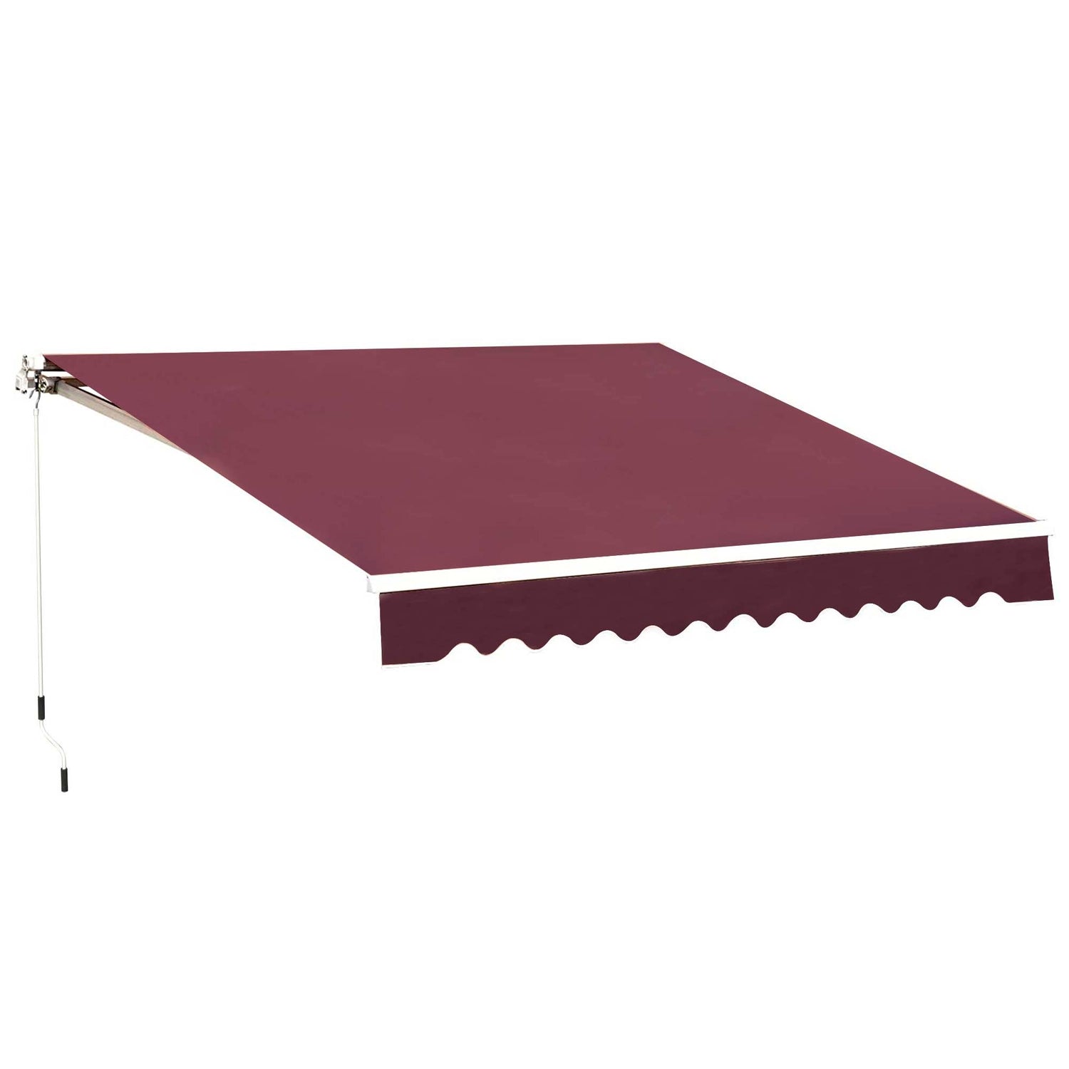Knikarmscherm, wijnrood, 3x2,5M, zonwering