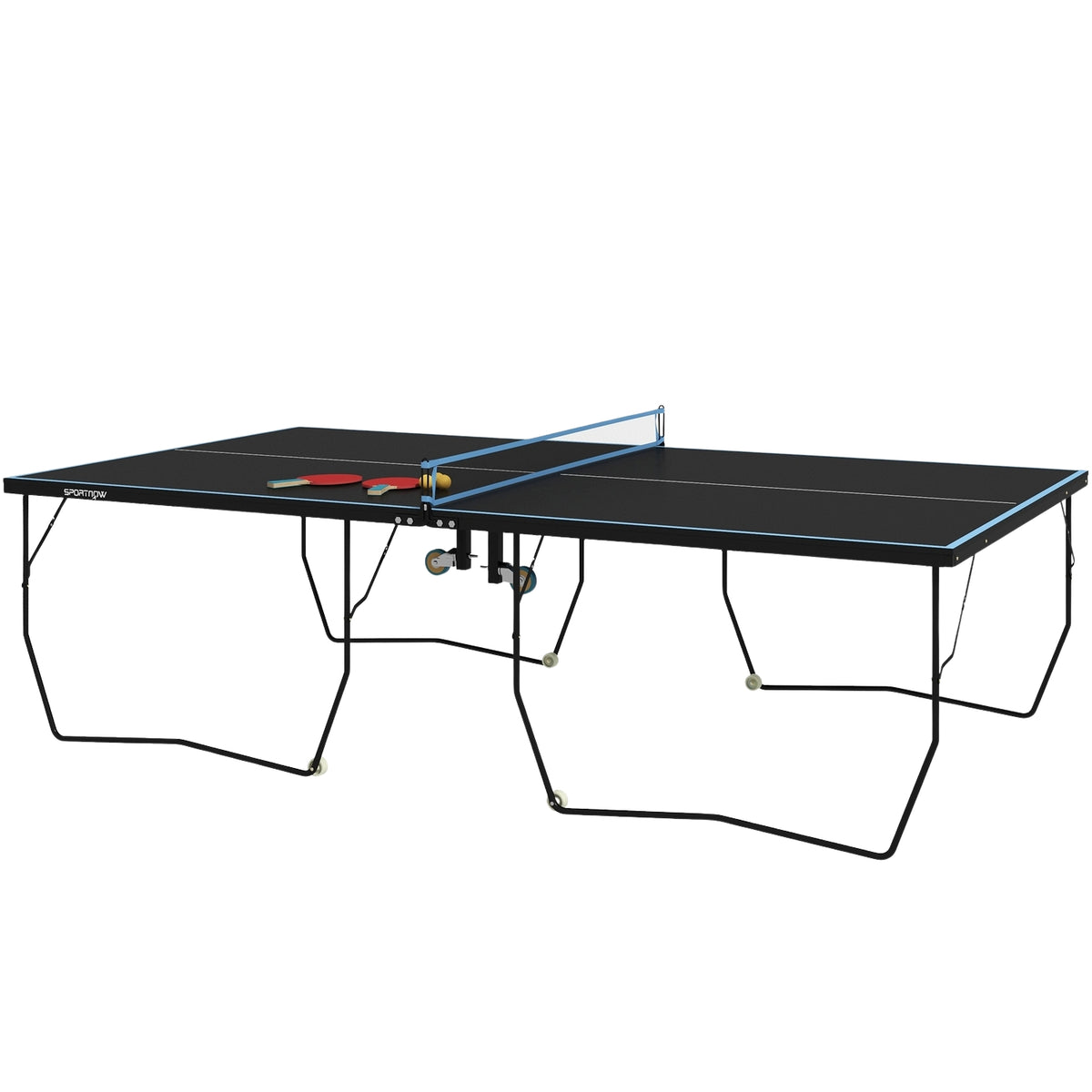 Inklapbare outdoor-pingpongtafel, inclusief wieltjes en net