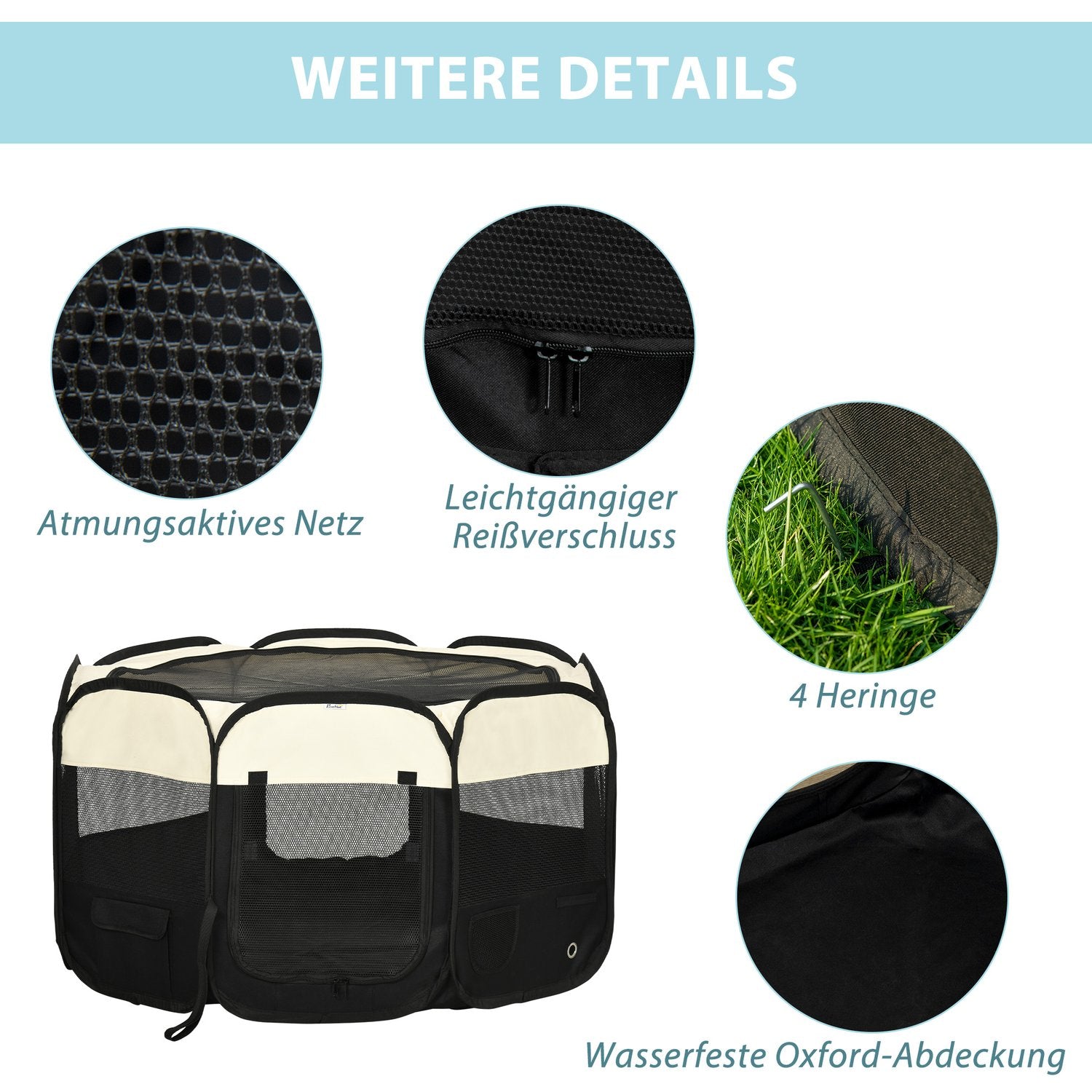 Opvouwbare puppyren - Waterdichte buitenren