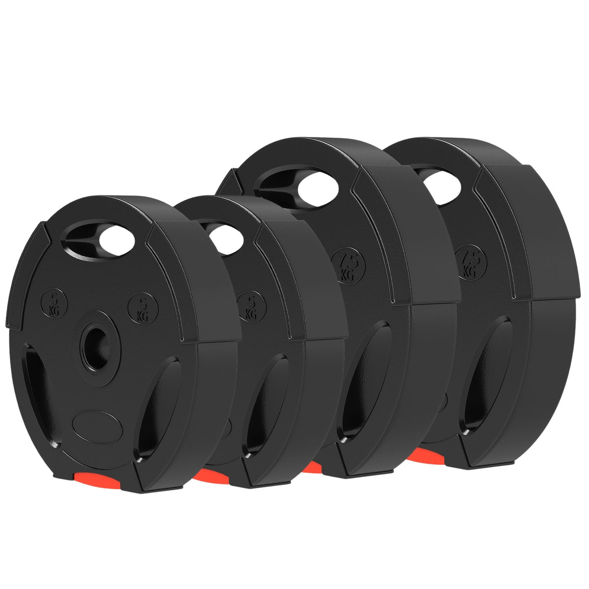 Gewichtenset voor halter, 2 paar met schijven van 30 mm, zwart