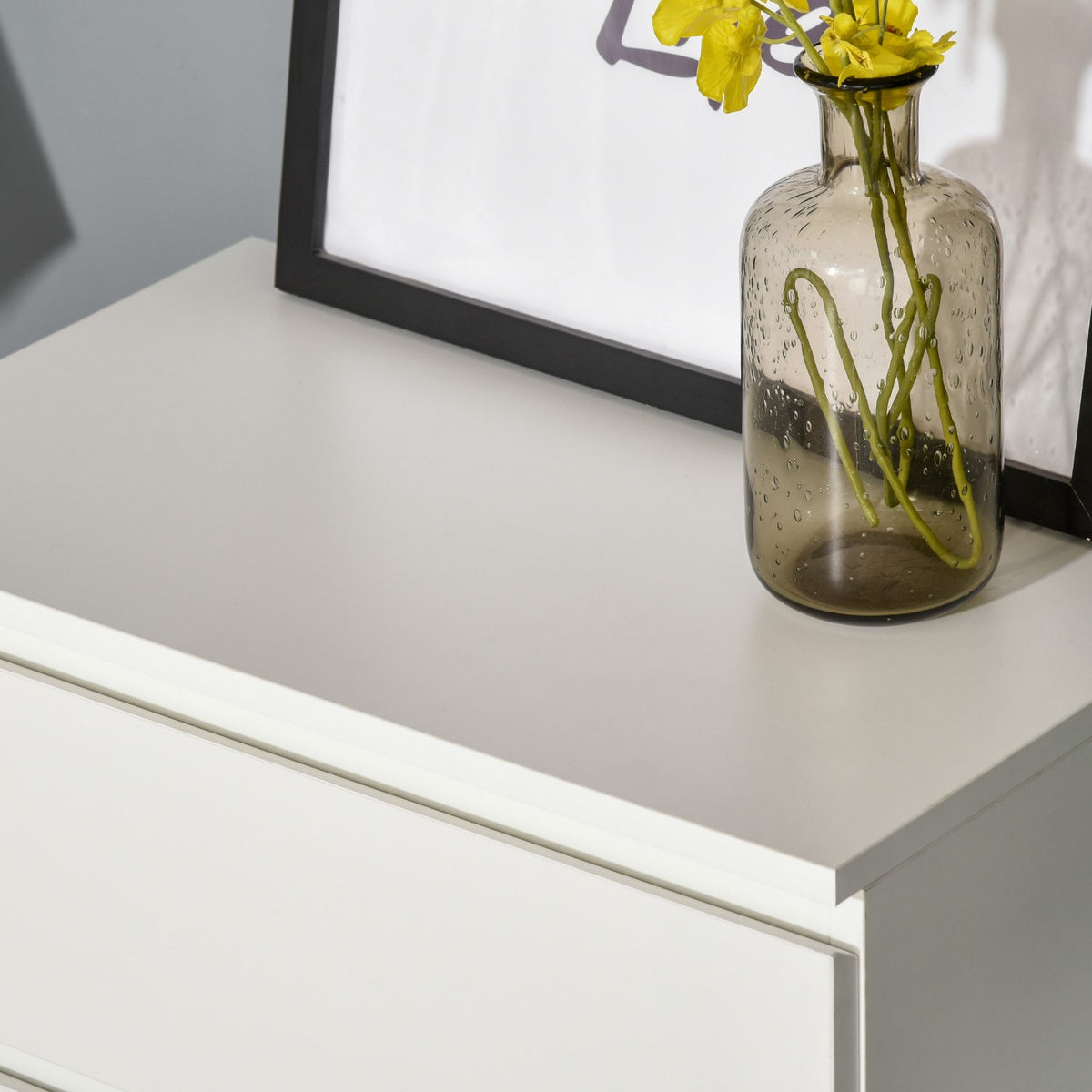 Witte commode - Dressoir met 4 laden met kantelbeveiliging
