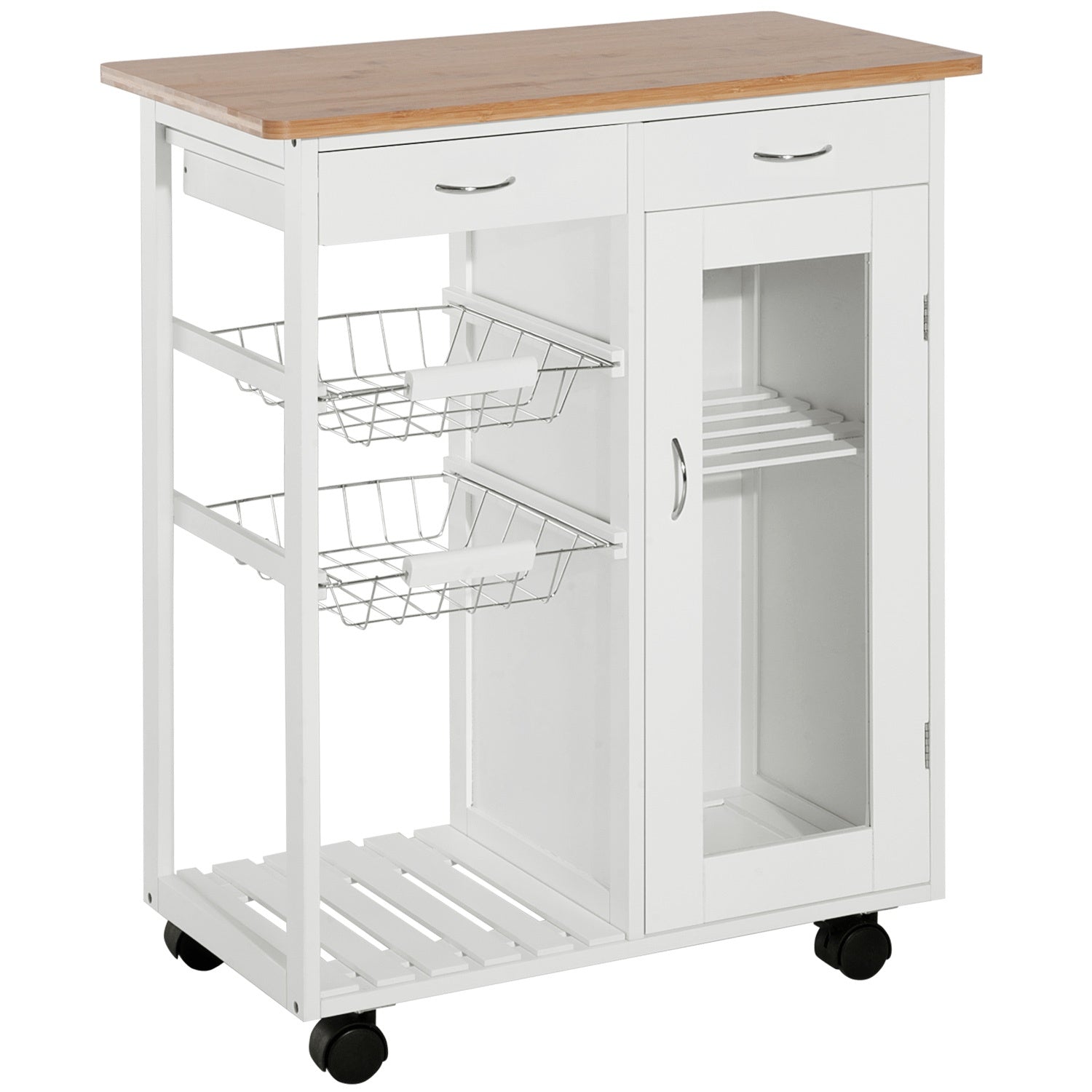 Witte houten keukentrolley – Praktisch en stijlvol design