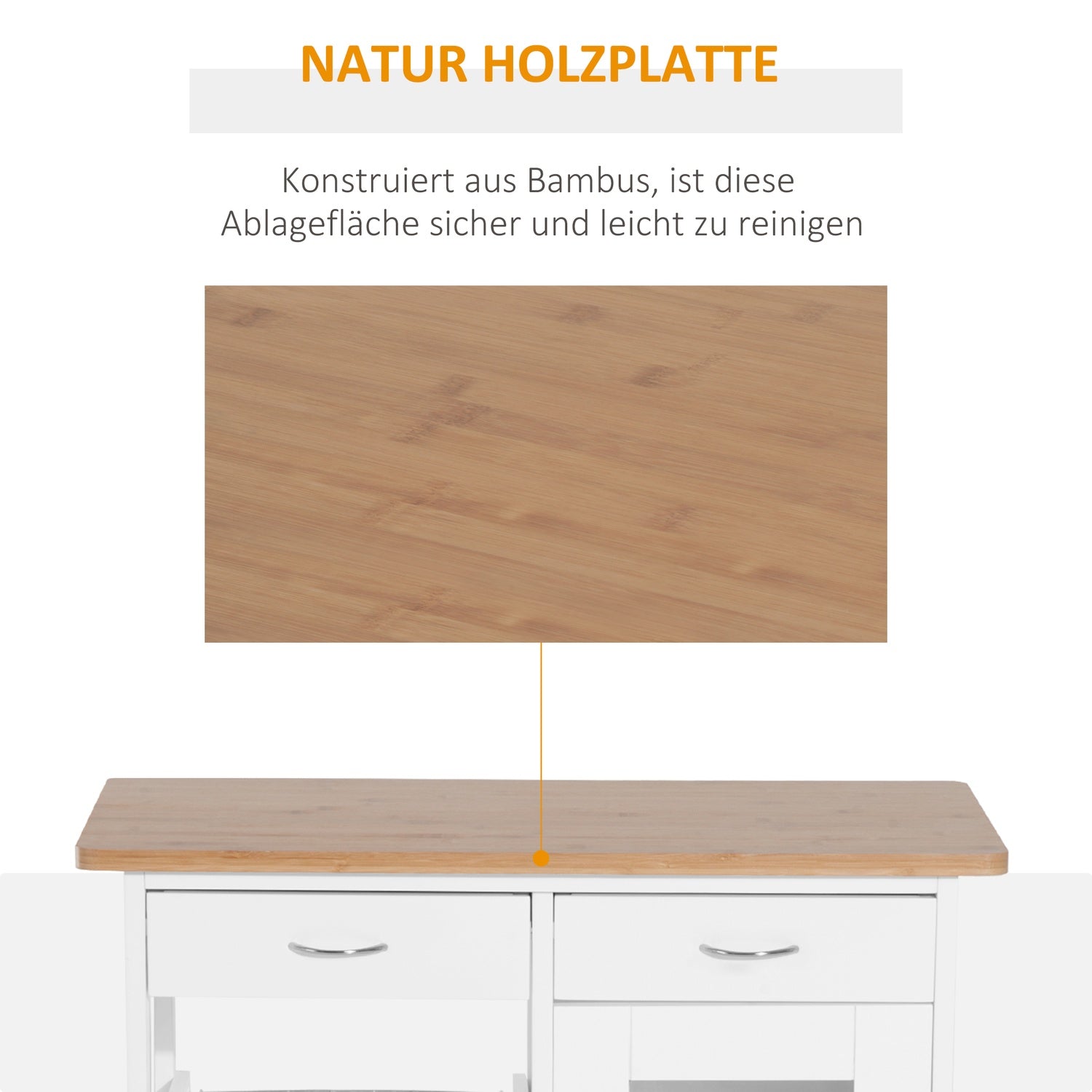 Witte houten keukentrolley – Praktisch en stijlvol design