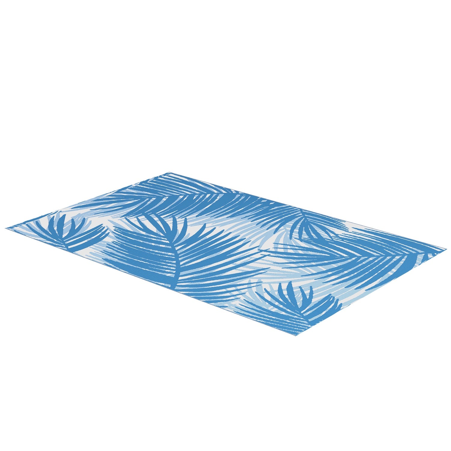 Omkeerbaar buitenkleed met tas, 182x274cm, blauw