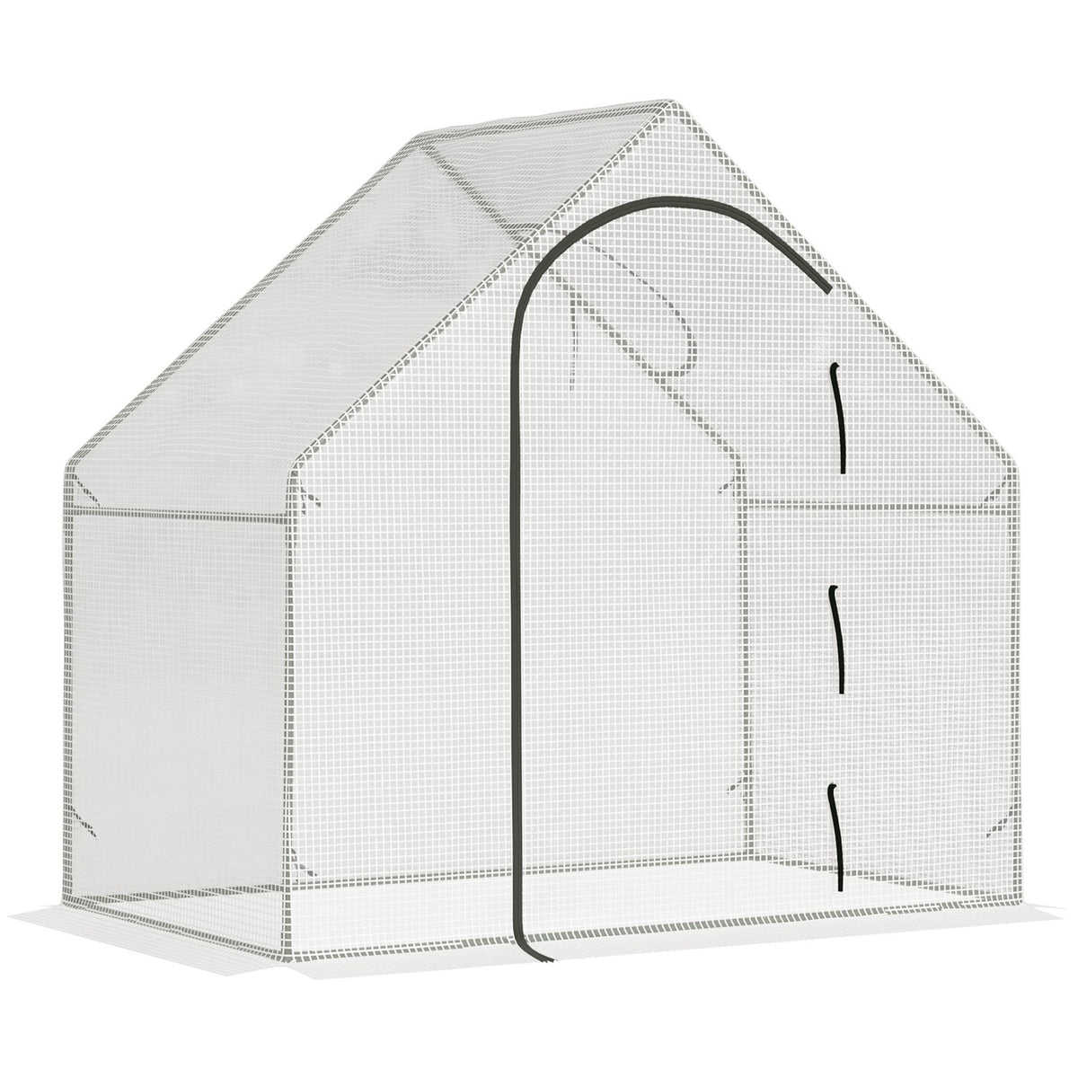 Kas – 180x100x168 cm PE Folie, Winterbestendig, Wit