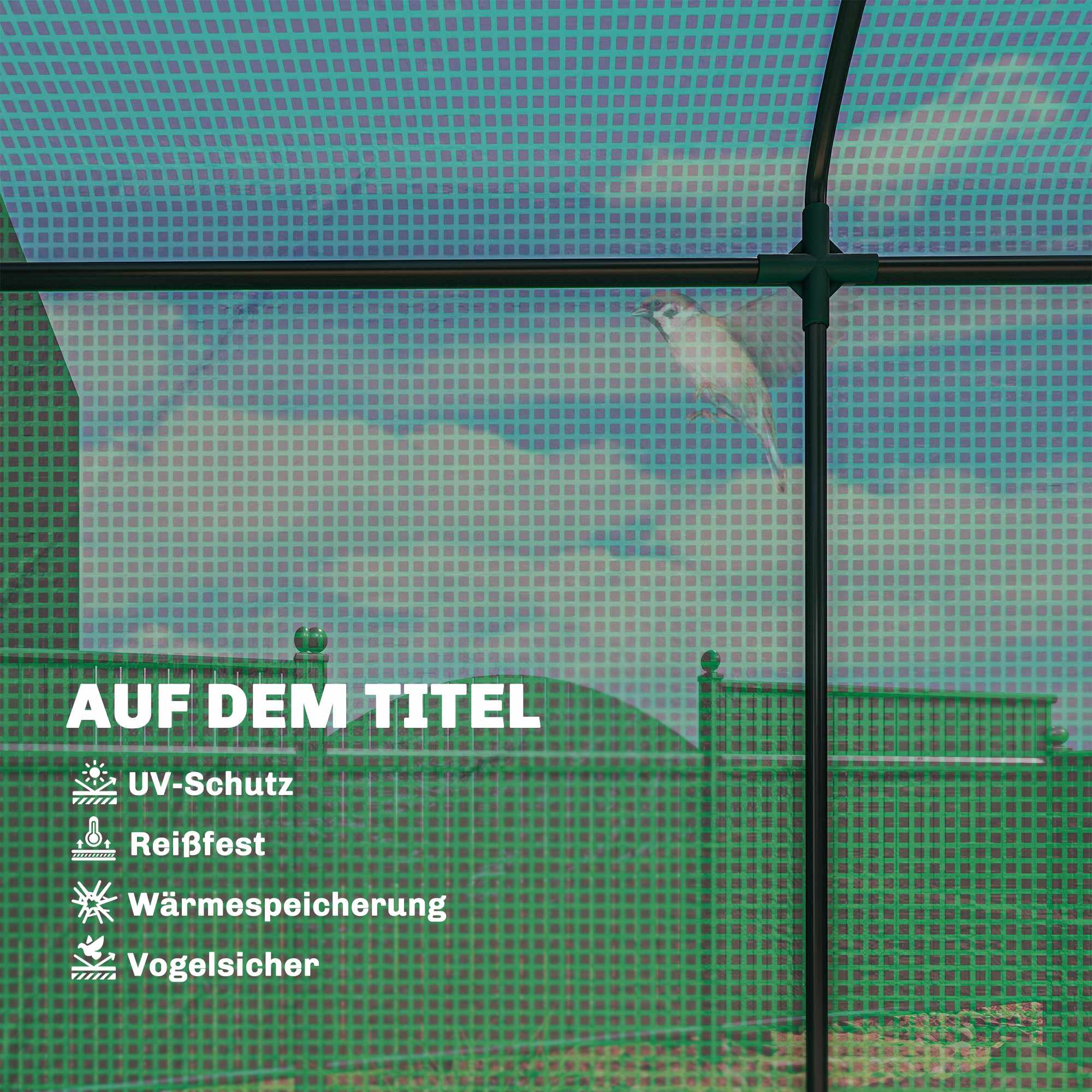 Växthus med stålram och PE-överdrag, 200x75x188 cm