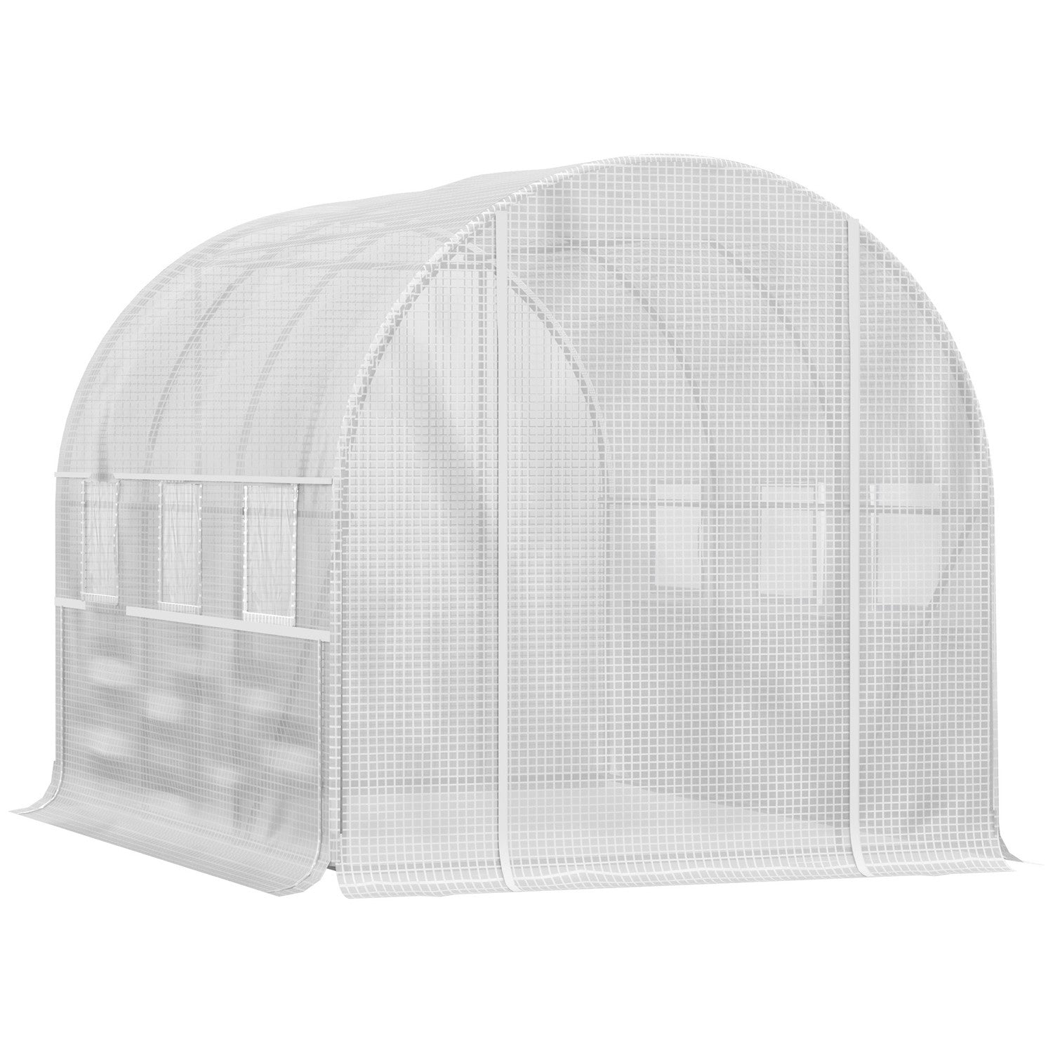 Serra a tunnel 2,95x2x2M, finestre avvolgibili, protezione UV