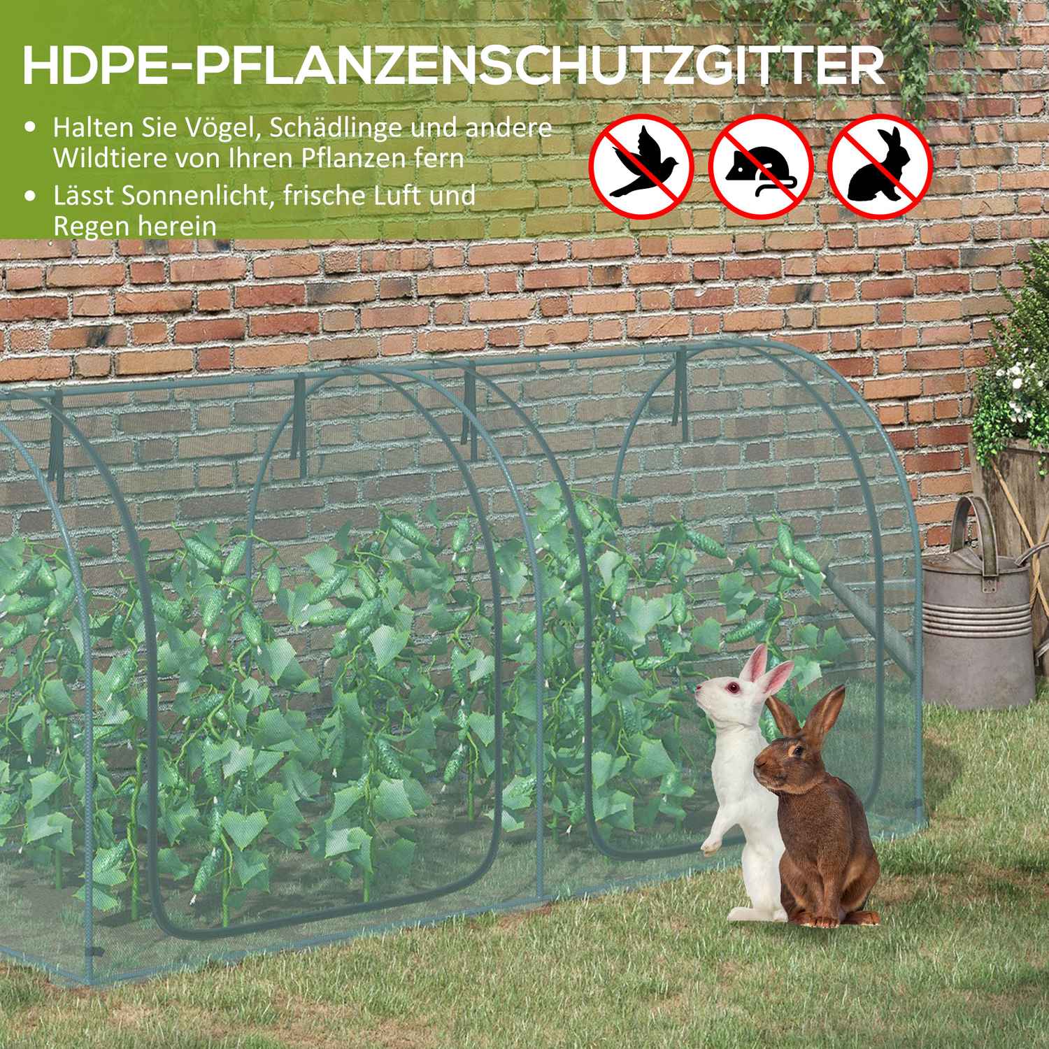 Kweektent met deur – 2,49x1,2 m, Stalen frame