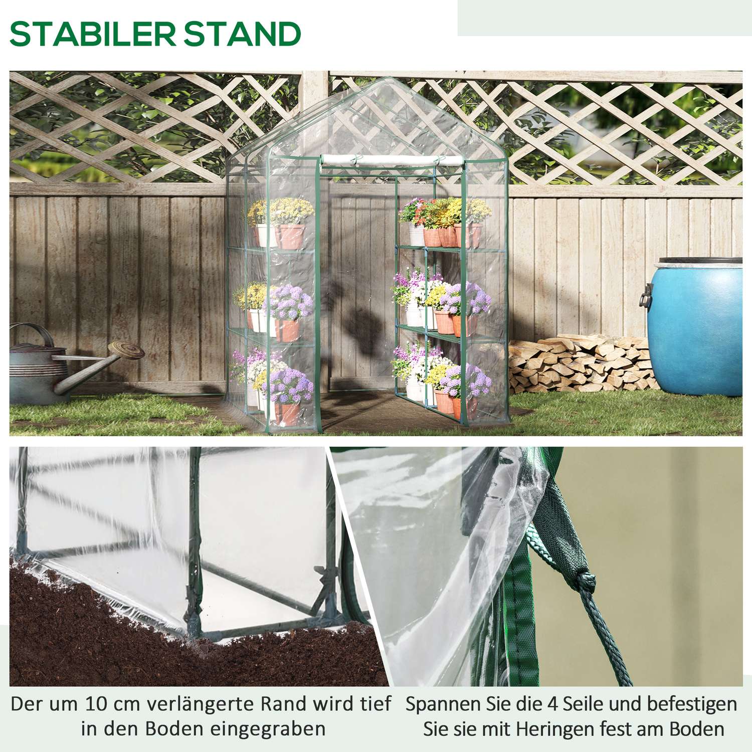 Inloopkas met schappen – Staal PVC-frame