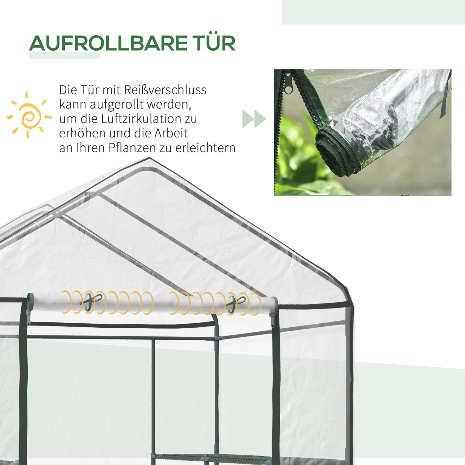 Inloopkas met schappen – Staal PVC-frame