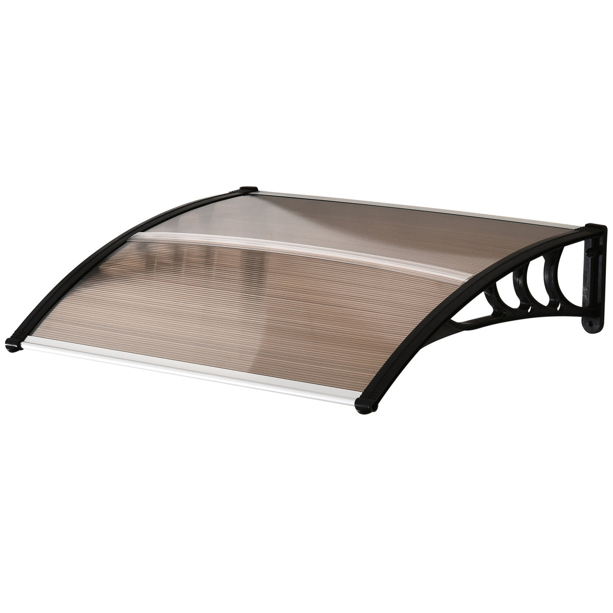 Luifel van polycarbonaat, weerbestendig, bruin, 75x100cm