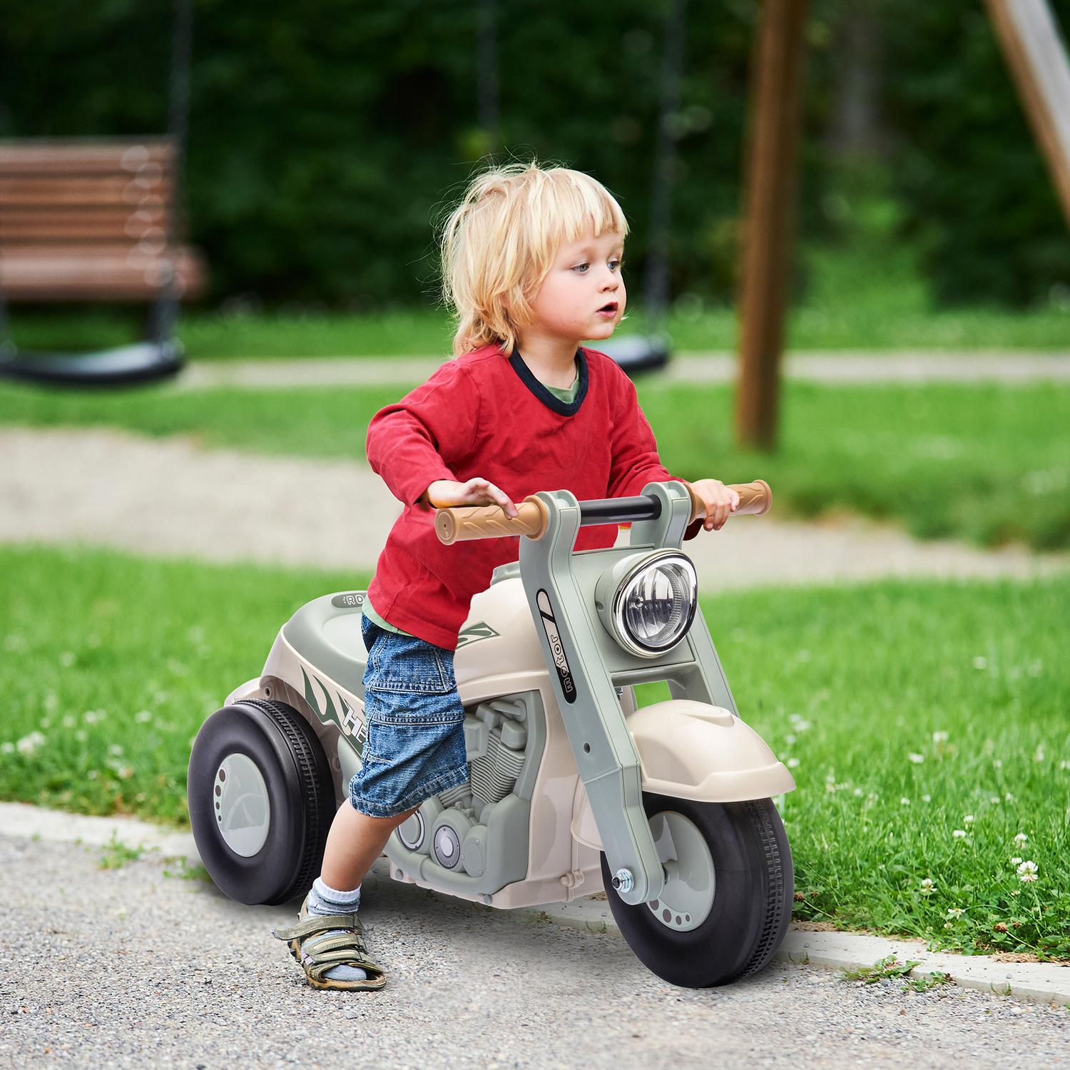 Rij-auto met muziek en bellen, Crèmewit, 2-5 jaar