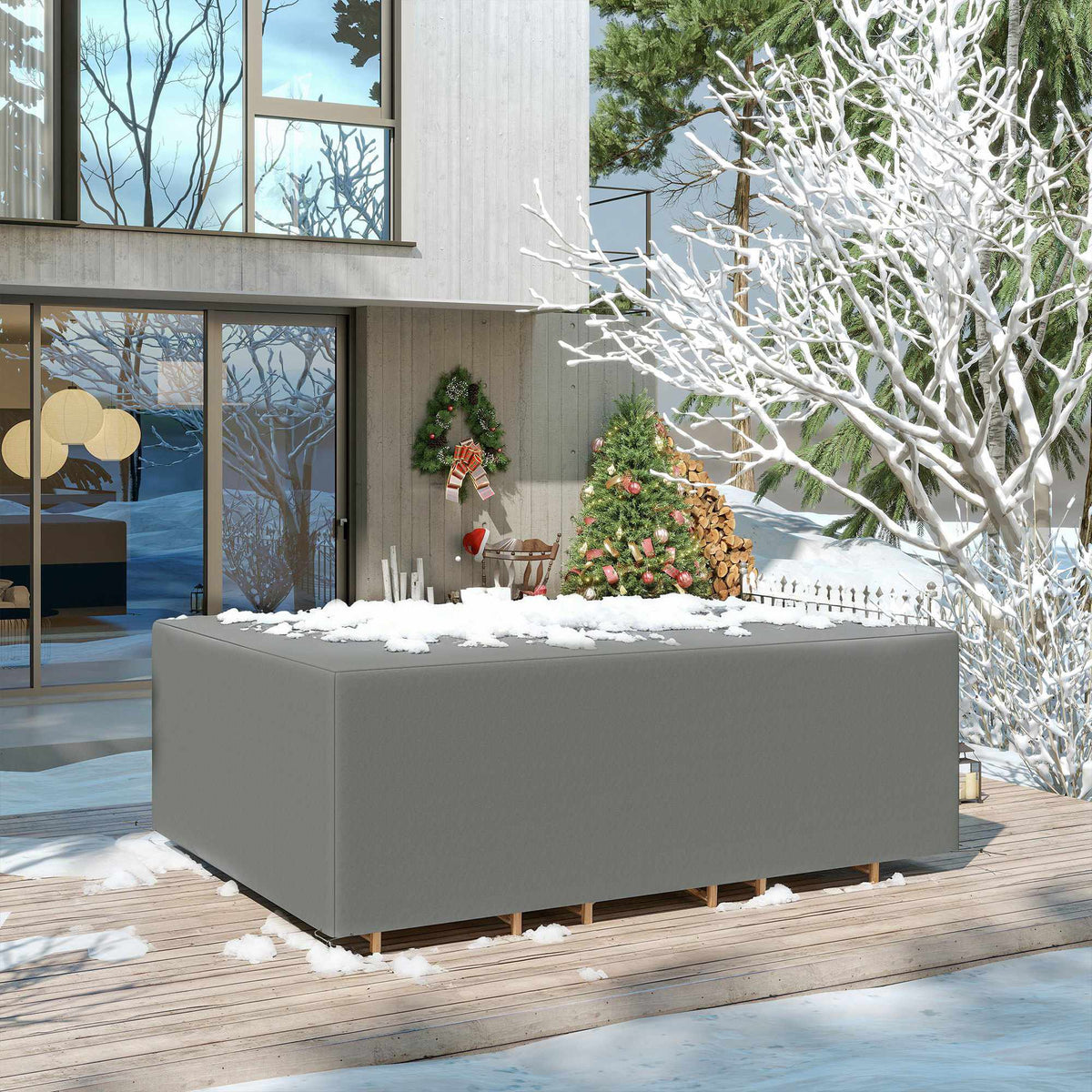 Hoes voor tuinmeubelen, waterdicht Oxford-weefsel, 275x205x90 cm